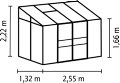 Växthus Ida 3300 Alu Poly 3,3 m² Vitavia